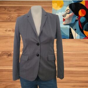 J.Crew Blazer Women's Gray Two Button Career Office‎ Business Jacket